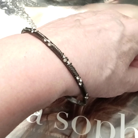 Lia Sophia Crystal Hematite Bracelet - Picture 3 of 3